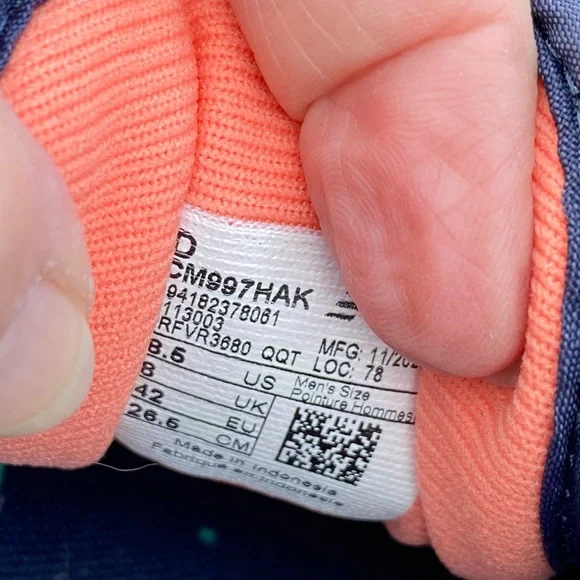 NEW BALANCE 997H Casual Men’s Sneakers Blue Cordura - 8.5 - Picture 9 of 9